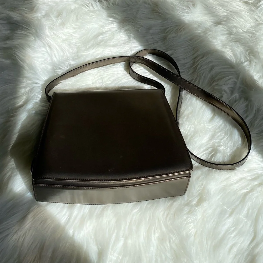 Salvatore Ferragamo beautiful vintage bronze purse satchel crossbody